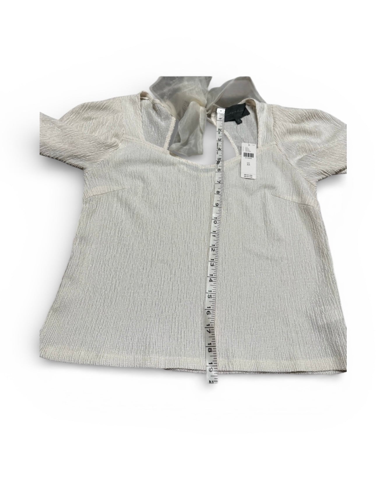 Sunday in Brooklyn by Anthropologie Ivory Puff Sleeve Shirt NWT