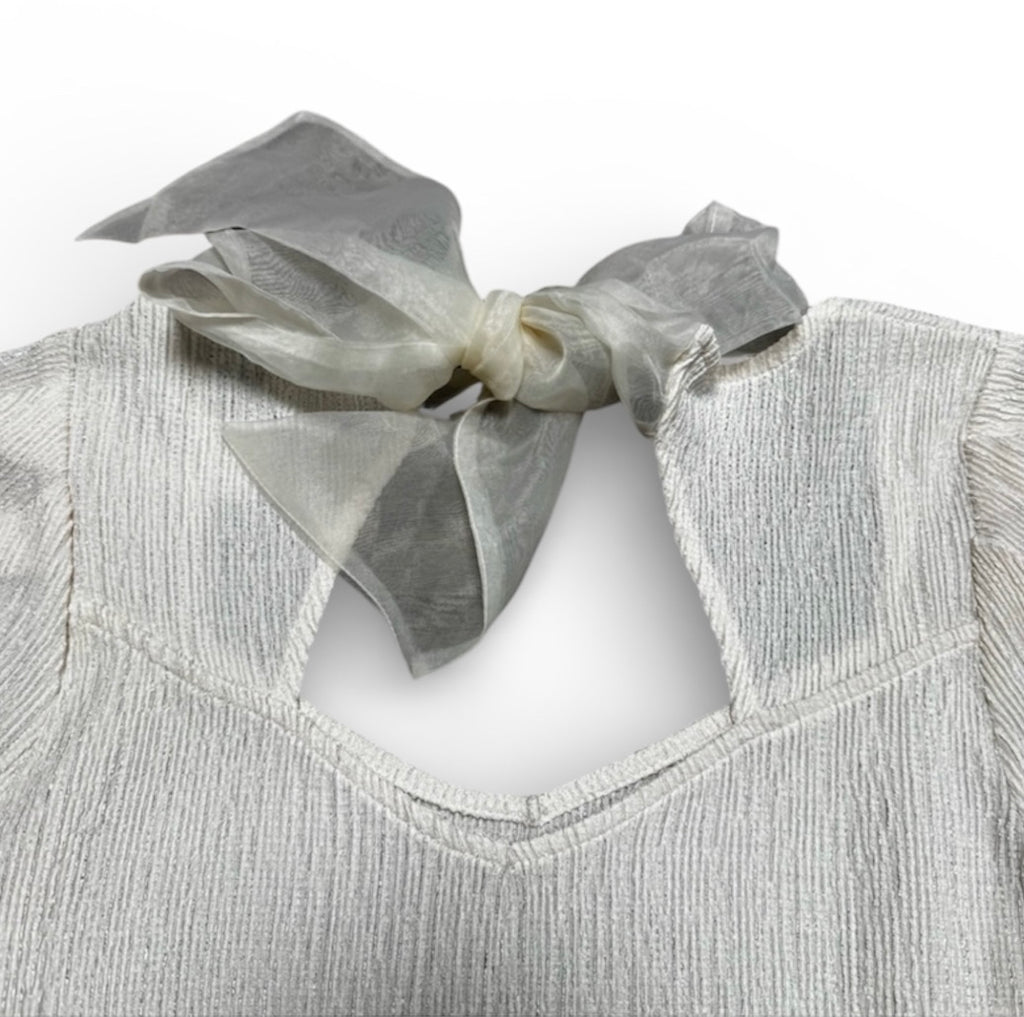 Sunday in Brooklyn by Anthropologie Ivory Puff Sleeve Shirt NWT