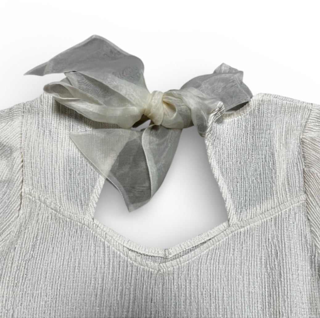 Sunday in Brooklyn by Anthropologie Ivory Puff Sleeve Shirt NWT