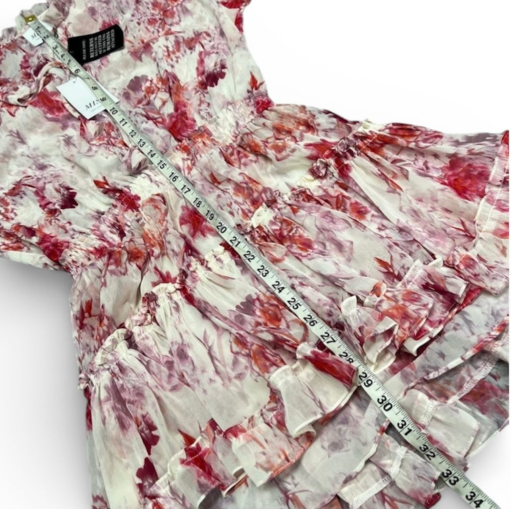 Misa Los Angeles Lorena Abstract Mini Dress NWT