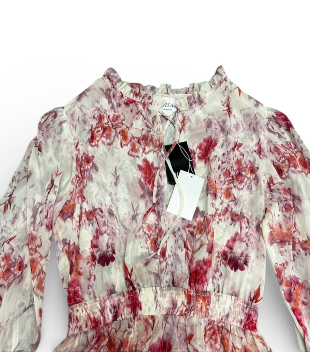 Misa Los Angeles Lorena Abstract Mini Dress NWT