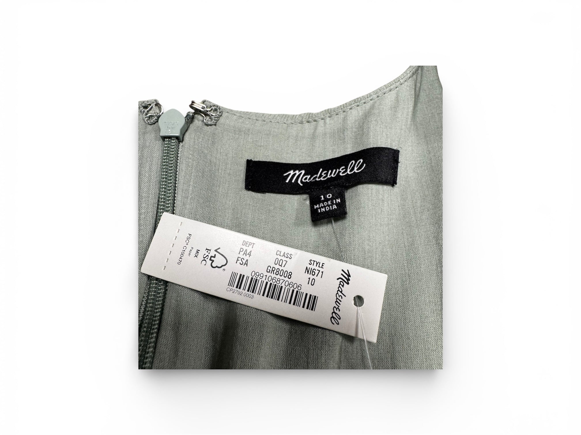 Madewell Sweetheart Puff-Sleeve Midi Dress NWT