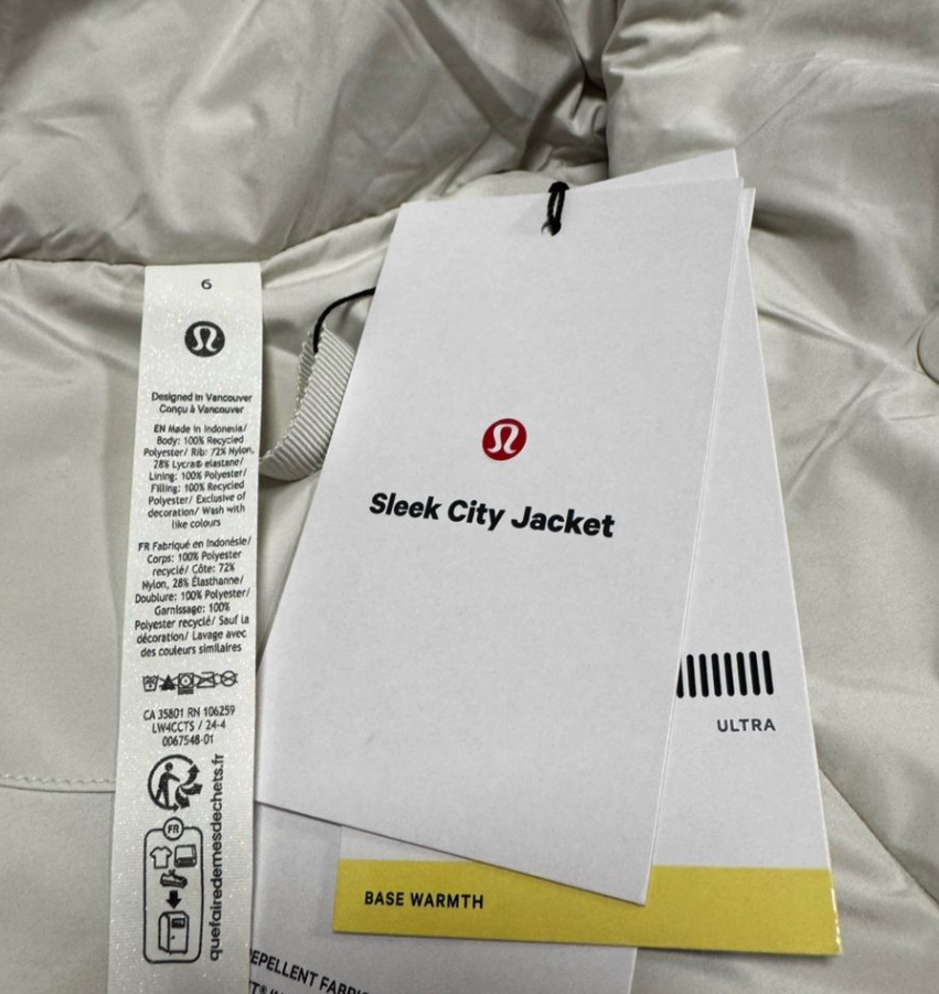 Lululemon City Sleek Jacket NWT