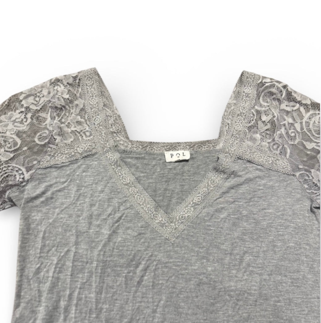 POL Lace Sleeve Shirt