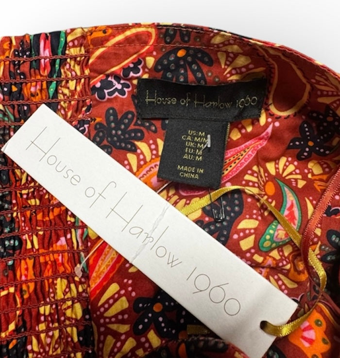 House of Harlow 1960 x Revolve Paisley Halter Maxi Dress NWT